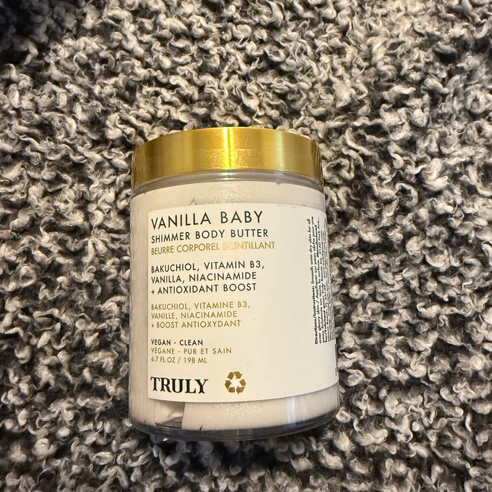 TRULY Vanilla Baby Shimmer Body Butter with Gold Lid